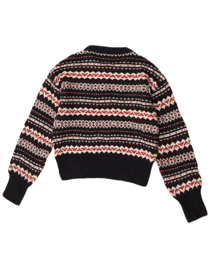 Superdry Suéter tipo jersey con cuello redondo para mujer, talla 40, talla grande, multicolor