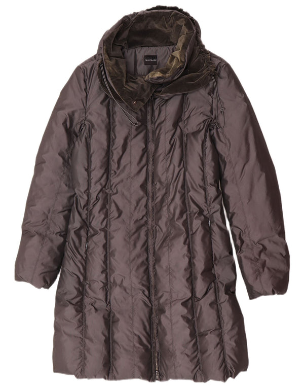 Penny Black Abrigo acolchado con capucha para mujer UK 42 Gris medio