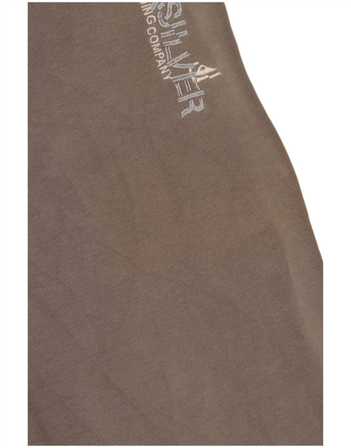 QUIKSILVER Suéter con capucha y cremallera gráfica para mujer UK 44 Algodón gris grande