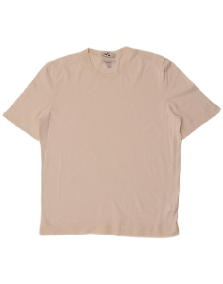 Cos Camiseta regular para mujer Top UK 40 Algodón blanco mediano
