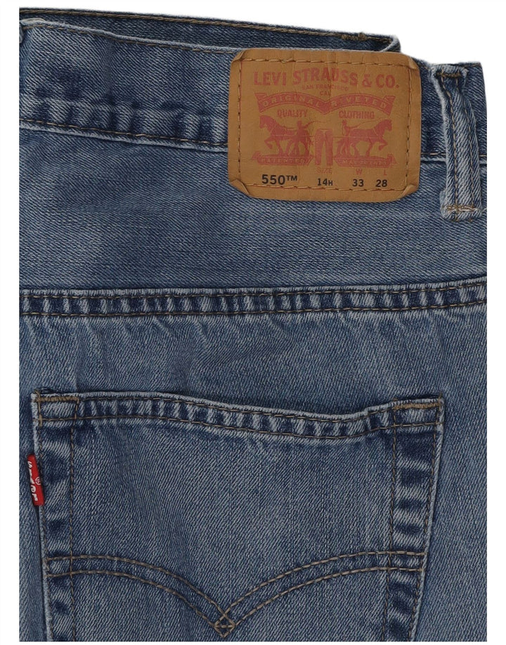 LEVI'S Vaqueros rectos de ajuste relajado 550 para niños 13-14 años W33 L28 Algodón azul