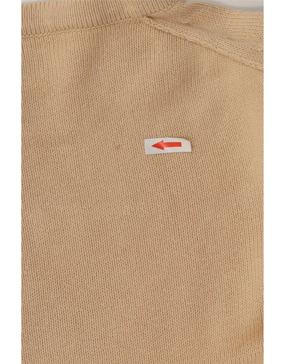 Calvin Klein Suéter tipo jersey con cuello redondo y ajuste regular para mujer UK 40 Medium Beige