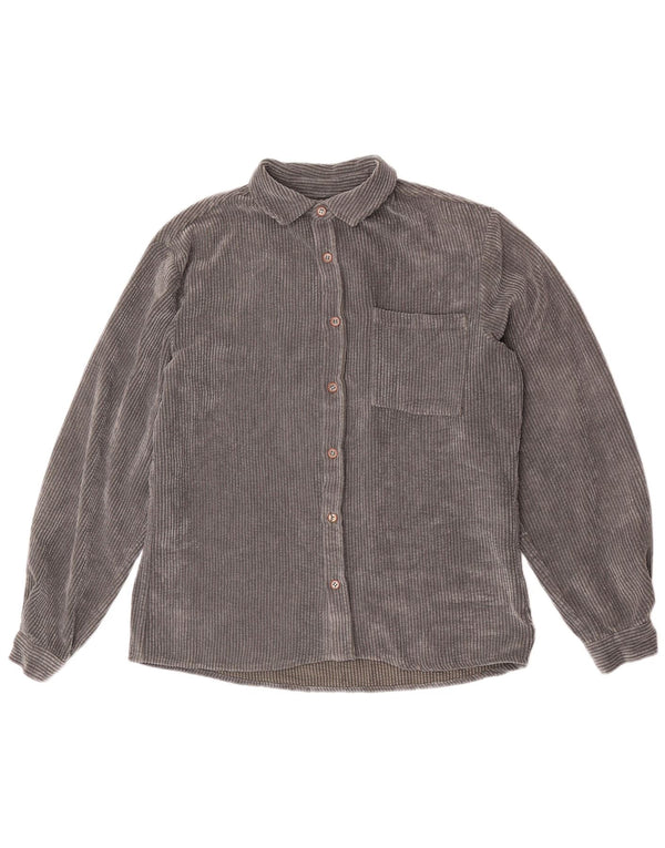 ZARA Hombre Camisa Relaxed Fit De Pana Gris Medio