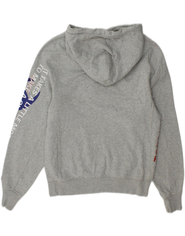 Champion Sudadera con capucha gráfica para hombre Jersey pequeño de algodón moteado gris