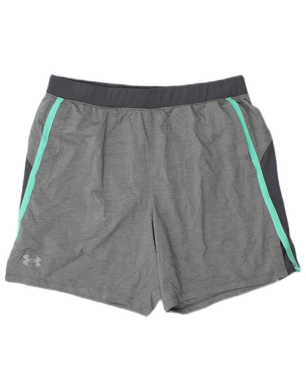 Under Armour Pantalones cortos deportivos para mujer UK 46 Grande Gris Colorblock