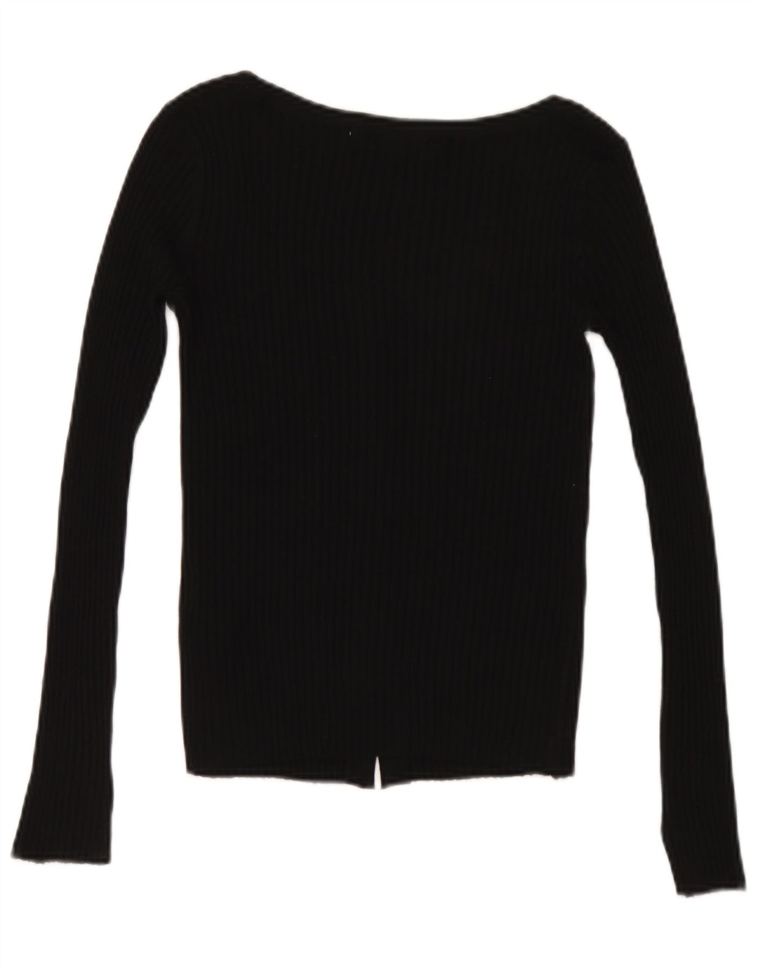 Zara Mujer Cárdigan Suéter UK 8 Pequeño Acrílico Negro