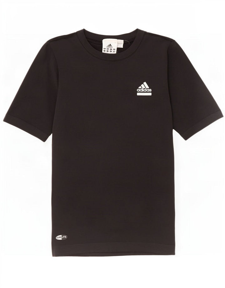 Adidas Mujer Climalite Camiseta Top UK 12 Mediano Negro Poliamida