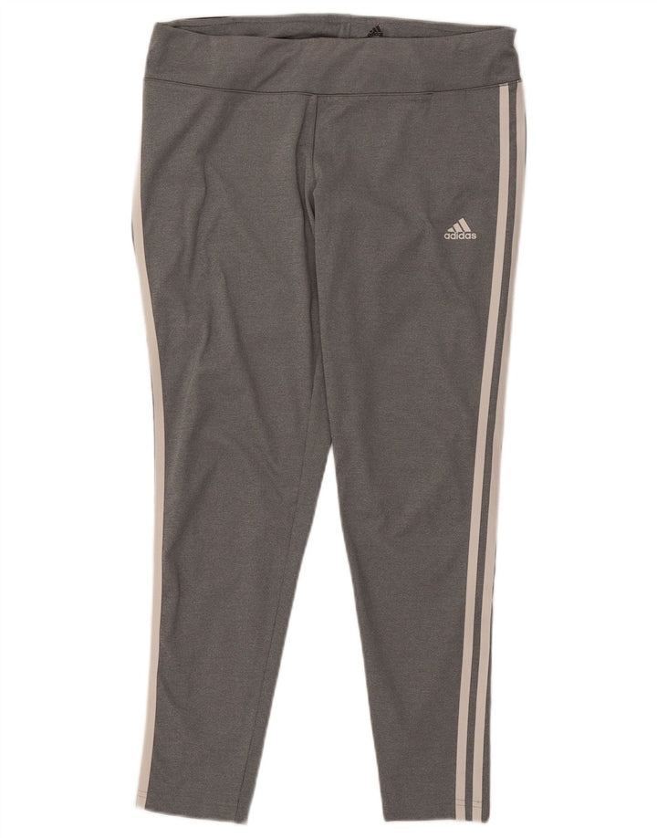 Leggings ADIDAS Climalite para mujer Reino Unido 16/18 Grande Gris Poliéster