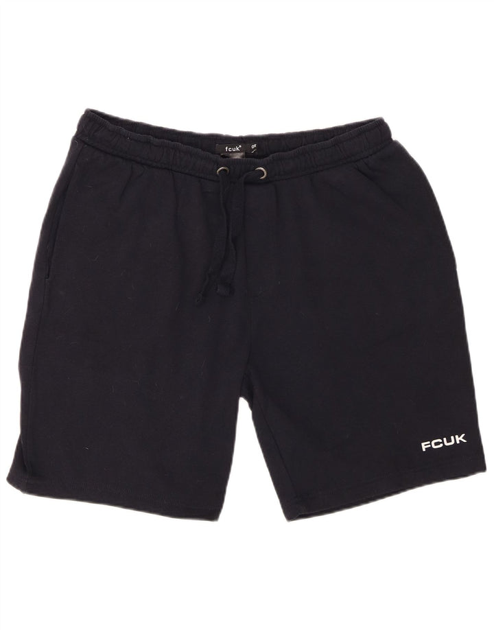 FCUK Pantalones cortos deportivos para hombre pequeño azul marino