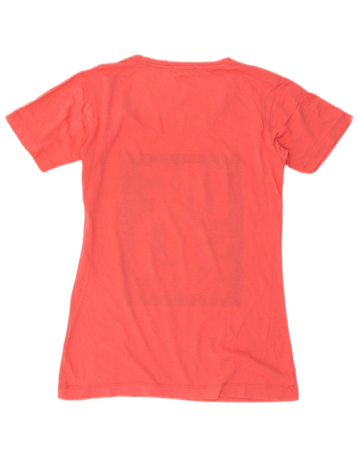 Diesel Mujer Camiseta Gráfica Top UK 42 Medio Naranja