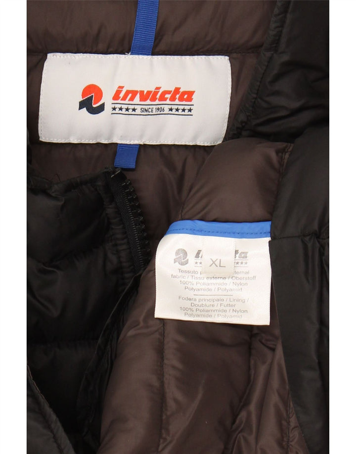INVICTA Mens Padded Jacket UK 42 XL Black Polyamide