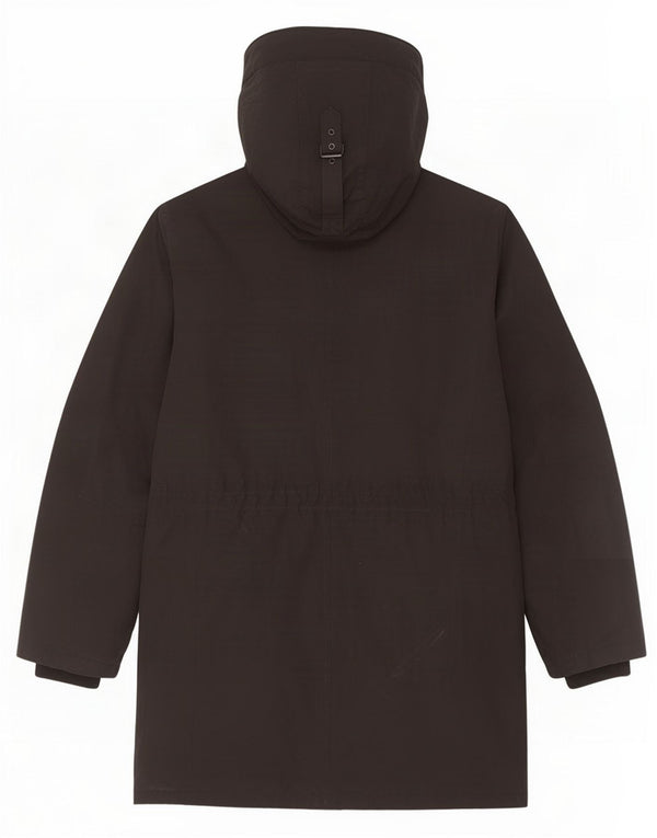 Michael Kors Abrigo cortavientos con capucha para hombre UK 40 Grande Poliéster negro