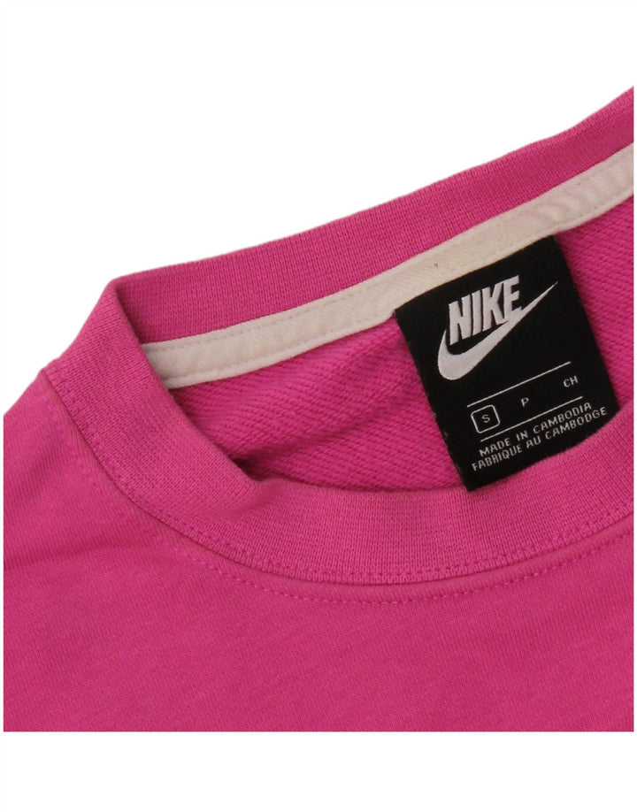 Nike - Sudadera corta extragrande para mujer, talla S, color rosa