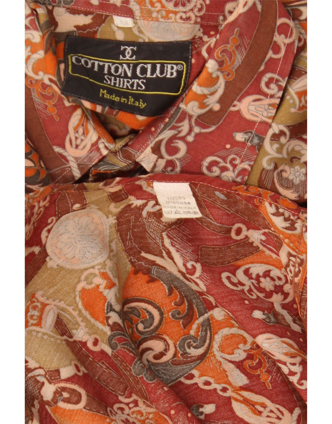 Camisa Hombre Cotton Club Viscosa Floral Marrón Medio