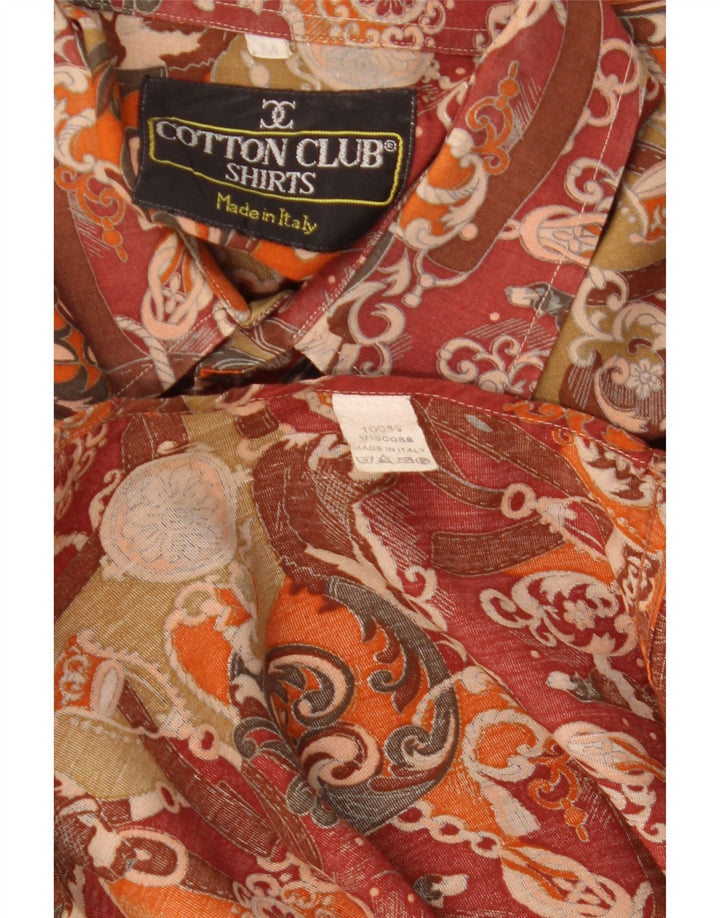 Camisa Hombre Cotton Club Viscosa Floral Marrón Medio