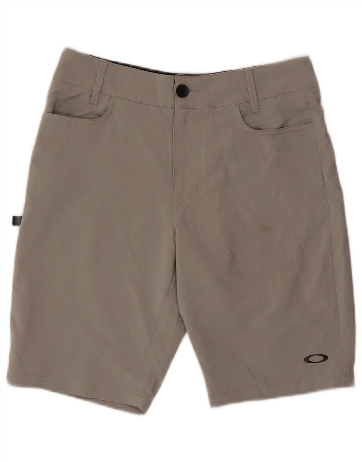Oakley Pantalones cortos casuales de ajuste regular para hombre W30 Poliéster gris medio