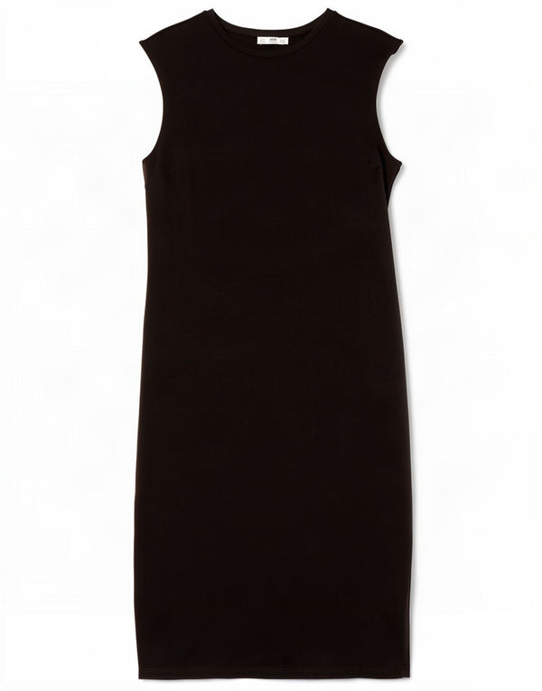 Zara Vestido tubo ajustado sin mangas para mujer UK 44 Grande Negro