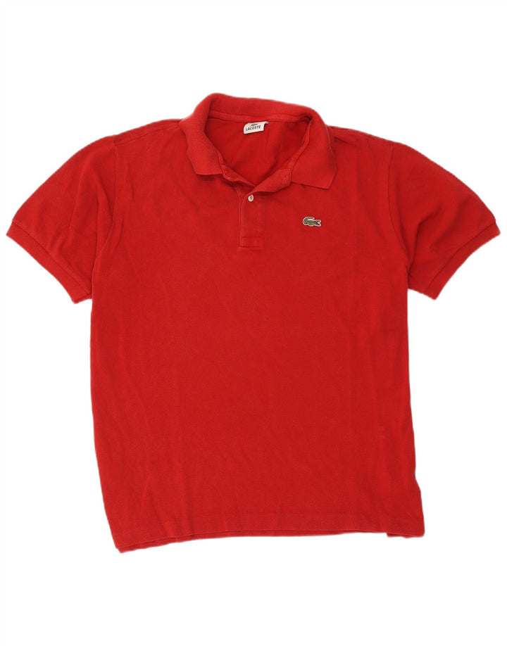 Polo Lacoste para hombre talla 7 2XL algodón rojo