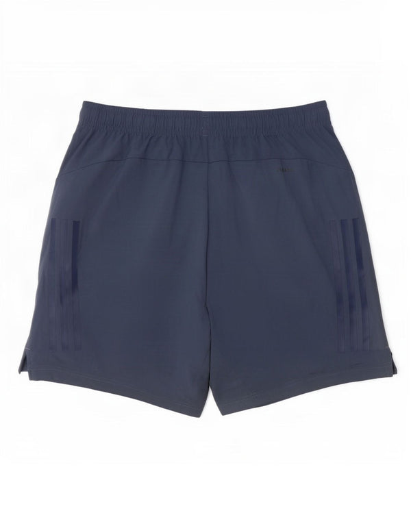 Adidas Mujer Climacool Sport Shorts UK 12 Medio Azul Marino Poliéster