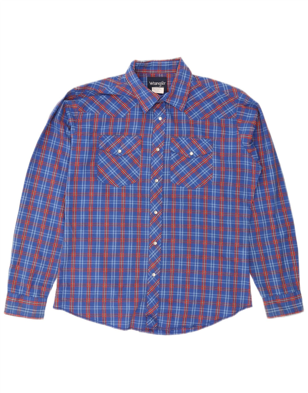 WRANGLER Camisa Niño 15-16 Años 2XL Azul Cuadros Algodón