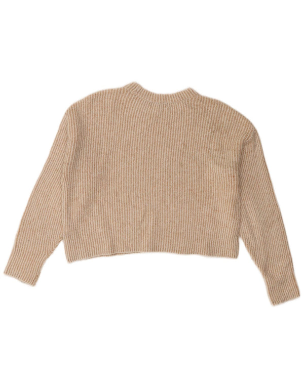 Topshop Suéter tipo jersey con cuello redondo y corte extragrande para mujer UK 6 XS Beige