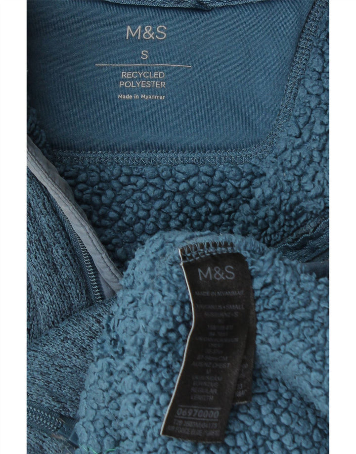 Marks & Spencer Chaqueta de chándal para hombre, poliéster moteado azul pequeño