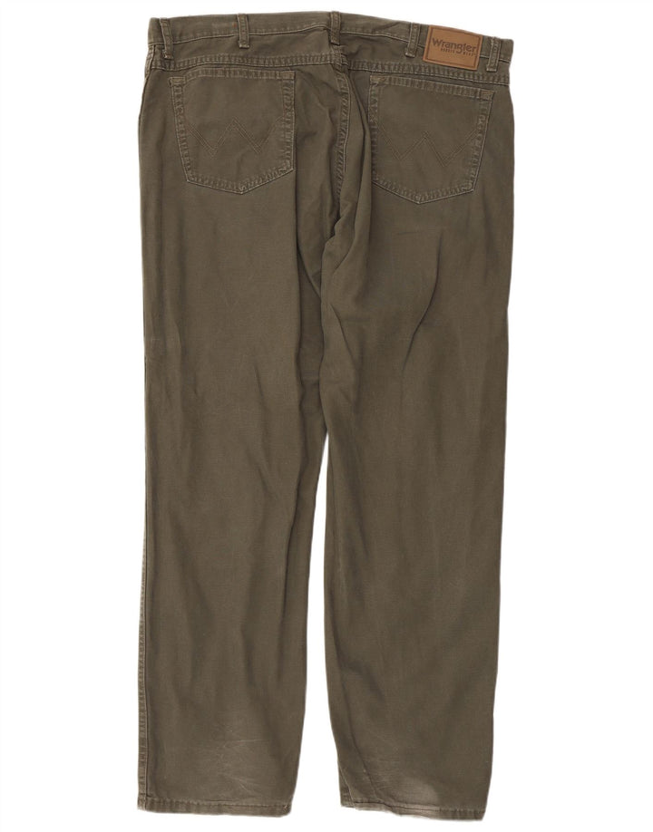 WRANGLER Pantalones casuales rectos para hombre W40 L30 Algodón caqui