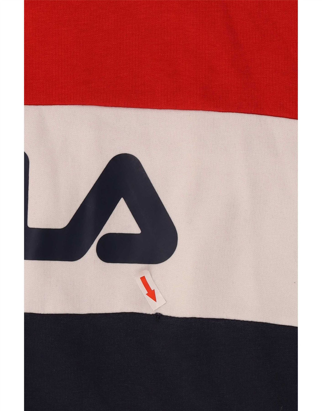 Fila Mujer Graphic Oversize Sudadera Jumper UK 10 Small Rojo Colorblock