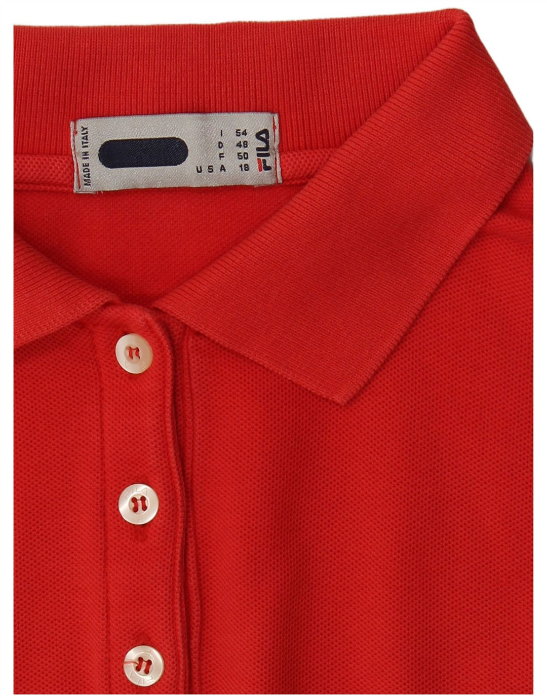 FILA Polo Mujer IT 54 3XL Rojo