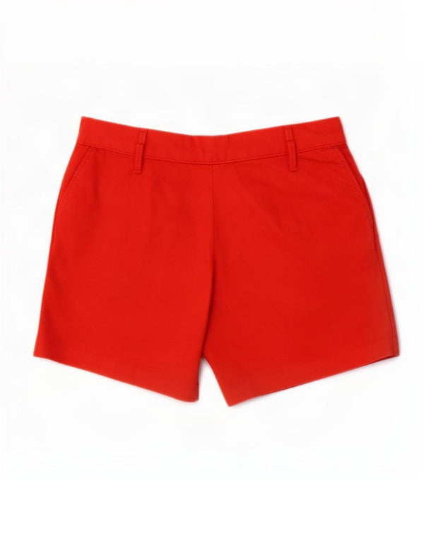 Zara Mujer Pantalones Cortos Casuales De Cintura Alta Mediano W28 Rojo