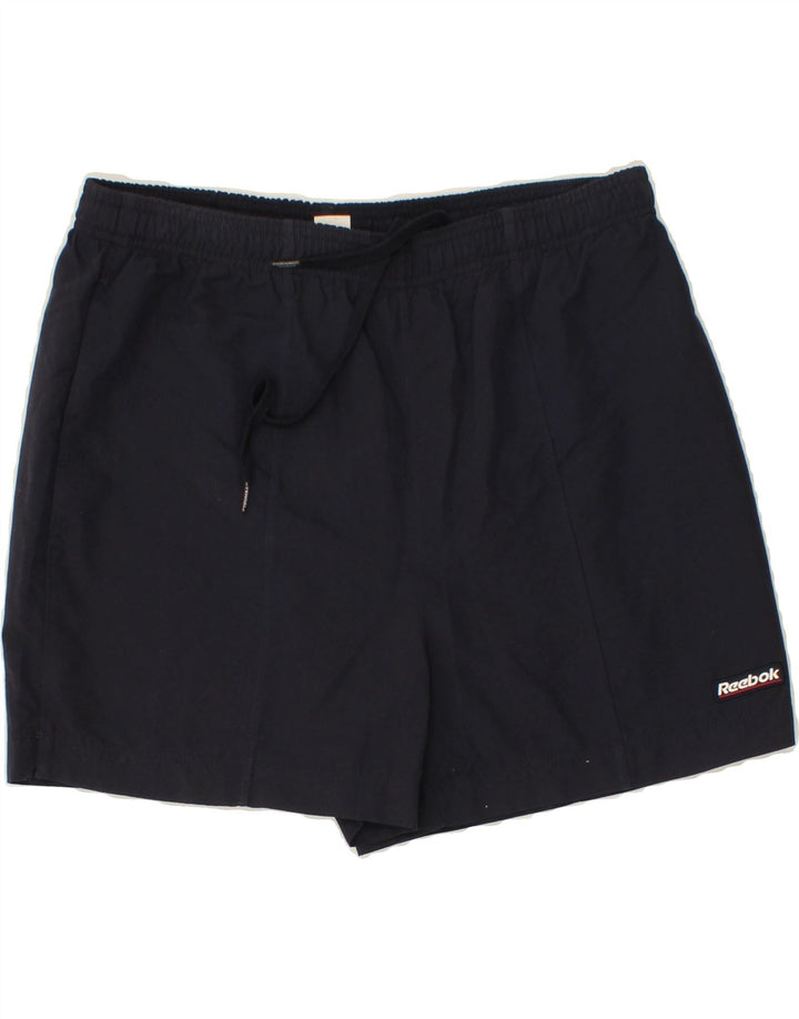 REEBOK Mens Sport Shorts Small Navy Blue Polyester Vintage Reebok and Second-Hand Reebok from Messina Hembry 