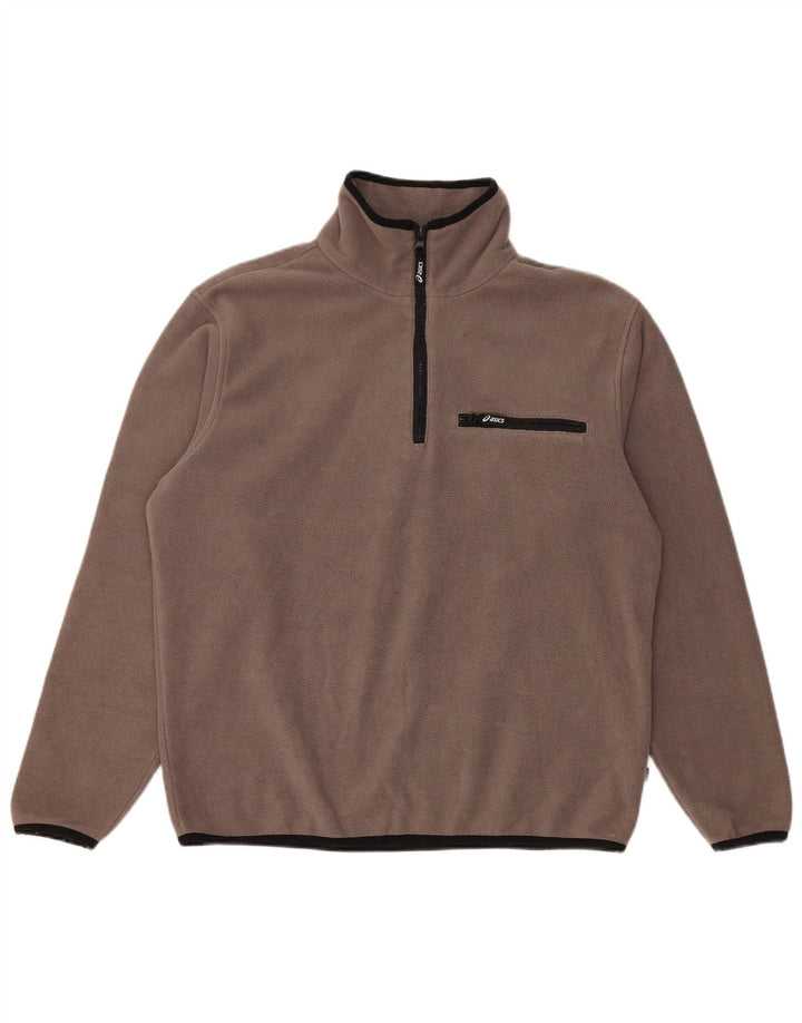Asics Hombre Fleece Jumper Marrón Medio Poliéster