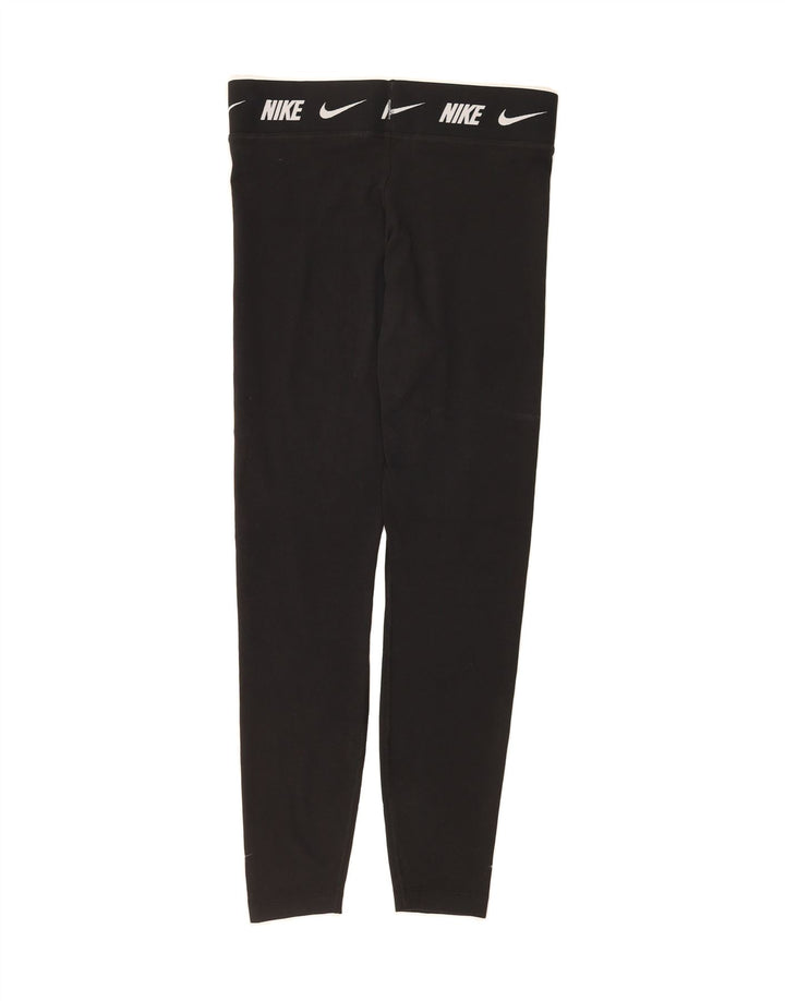 NIKE Womens Tight Fit Graphic Leggings UK 12 Medium  Black Vintage Nike and Second-Hand Nike from Messina Hembry 