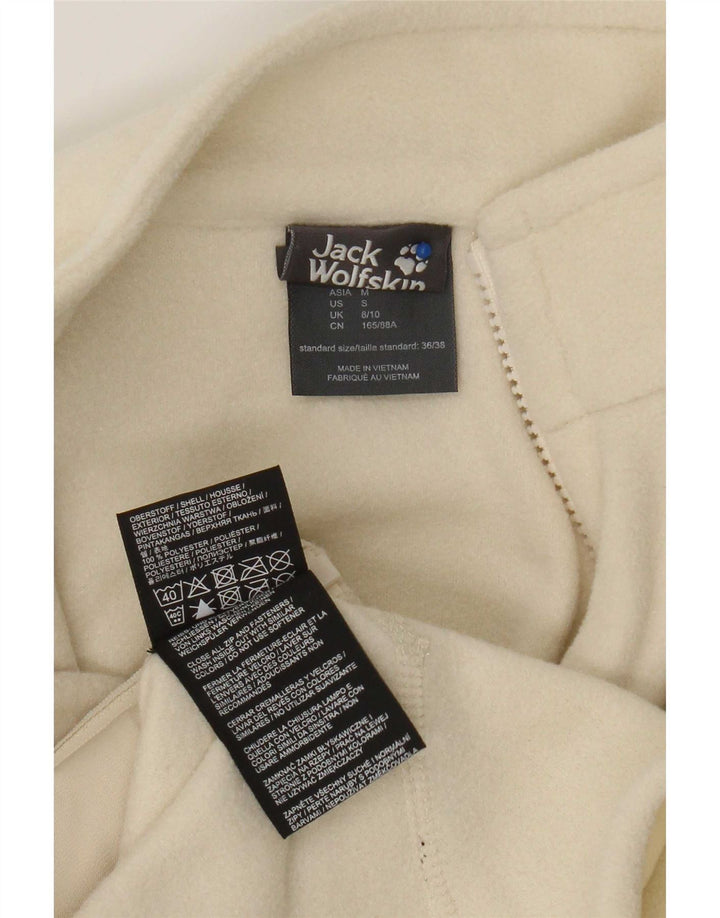 Jack Wolfskin Chaqueta polar con forro para mujer UK 8/10 Small Off White Poliéster