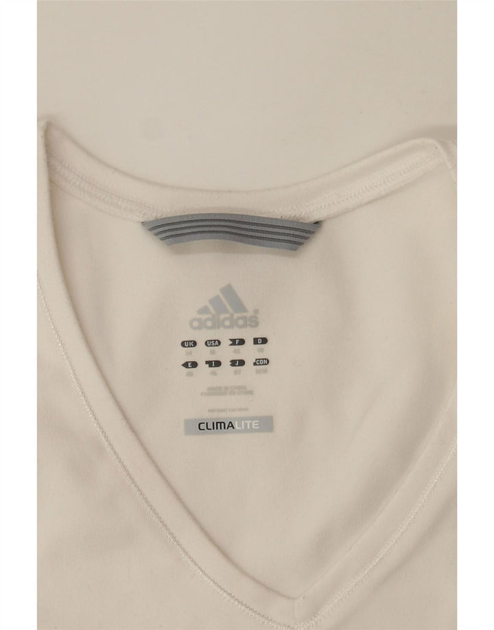 ADIDAS Womens Climalite Vest Top UK 14 Medium  White Polyester Vintage Adidas and Second-Hand Adidas from Messina Hembry 