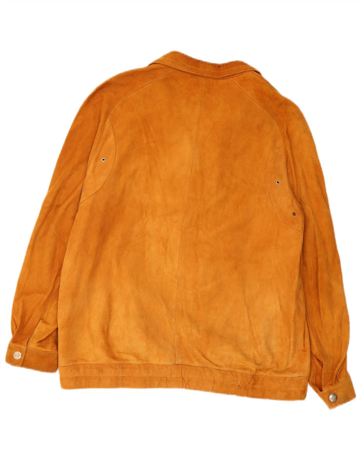 Chaqueta de ante vintage para mujer IT 46 cuero beige grande