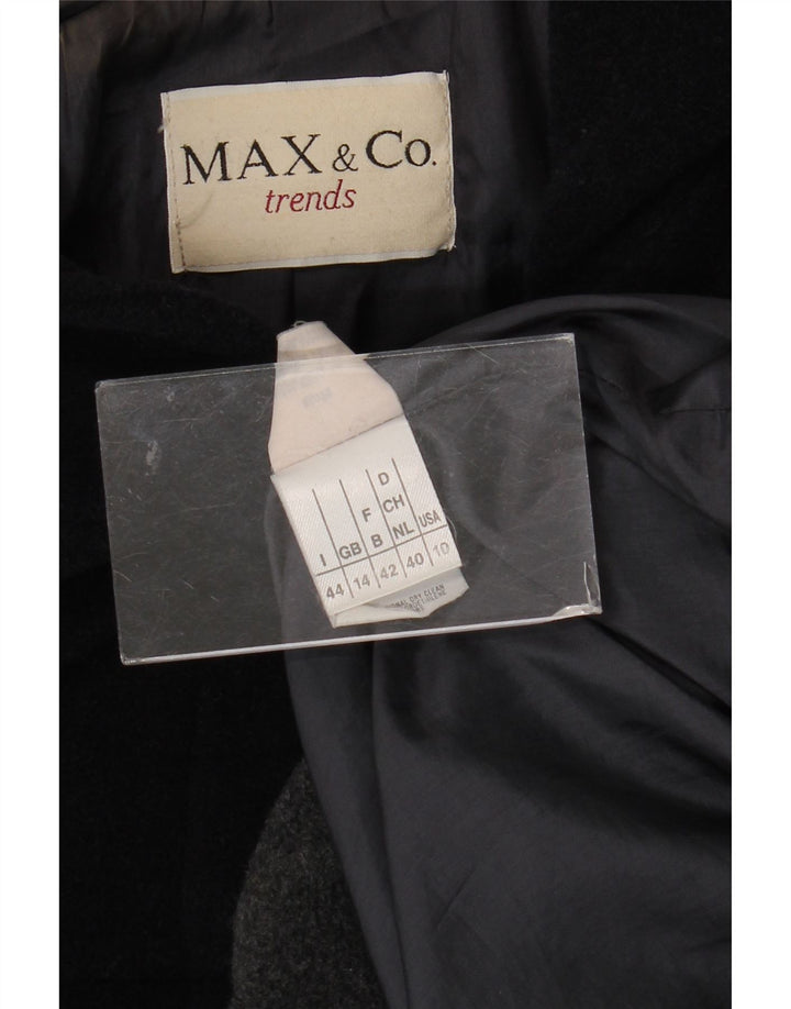 Max & Co. Trenca con capucha para mujer Reino Unido 44 Grande Azul marino Colorblock