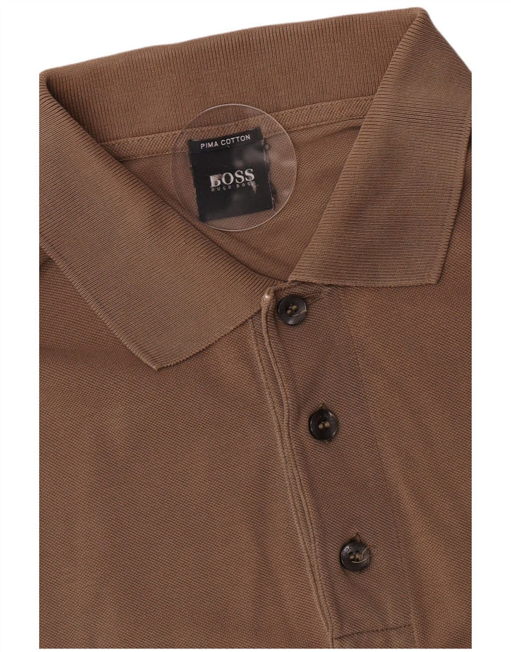 Polo Hugo Boss Hombre Pequeño Algodón Marrón