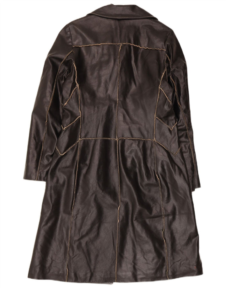 Conbipel Gabardina de cuero para mujer IT 42 Medium Black
