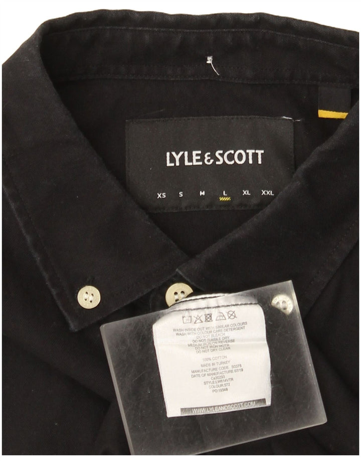 Camisa Lyle & Scott para hombre grande de algodón negro