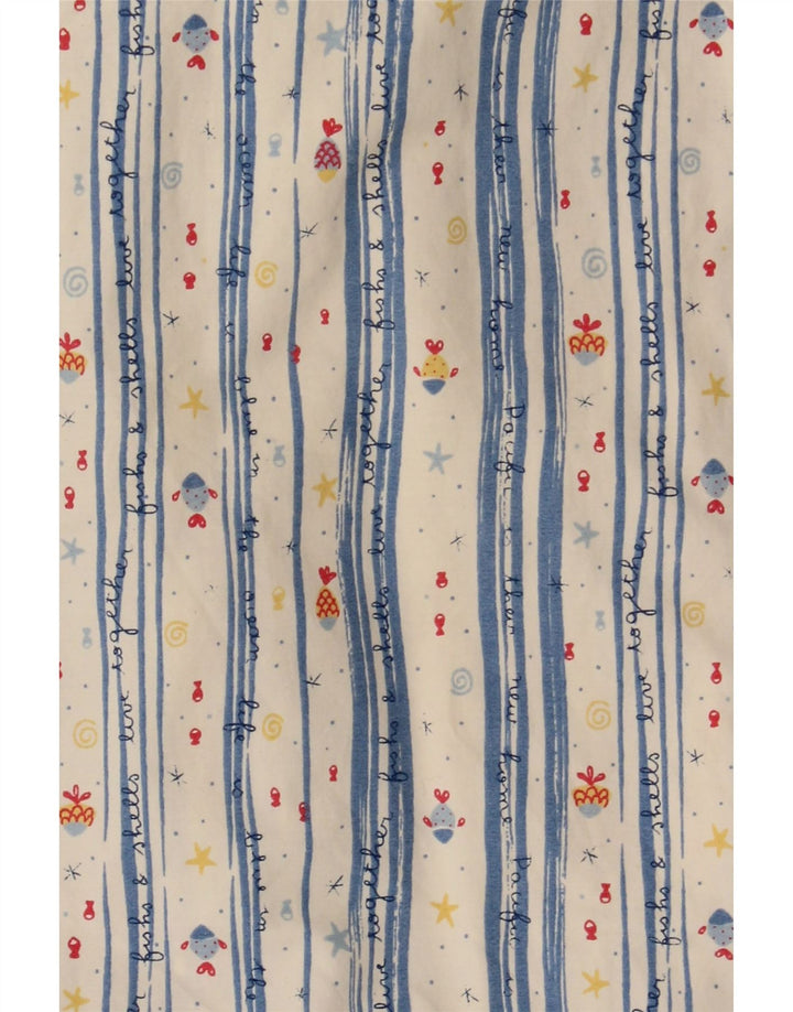 Calvin Klein Camisa de manga corta para hombre de algodón a rayas blancas medianas