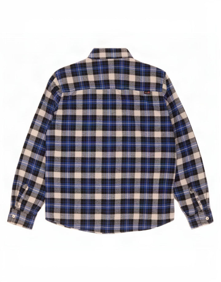 Camisa de franela Rip Curl para hombre con cuadros azules grandes