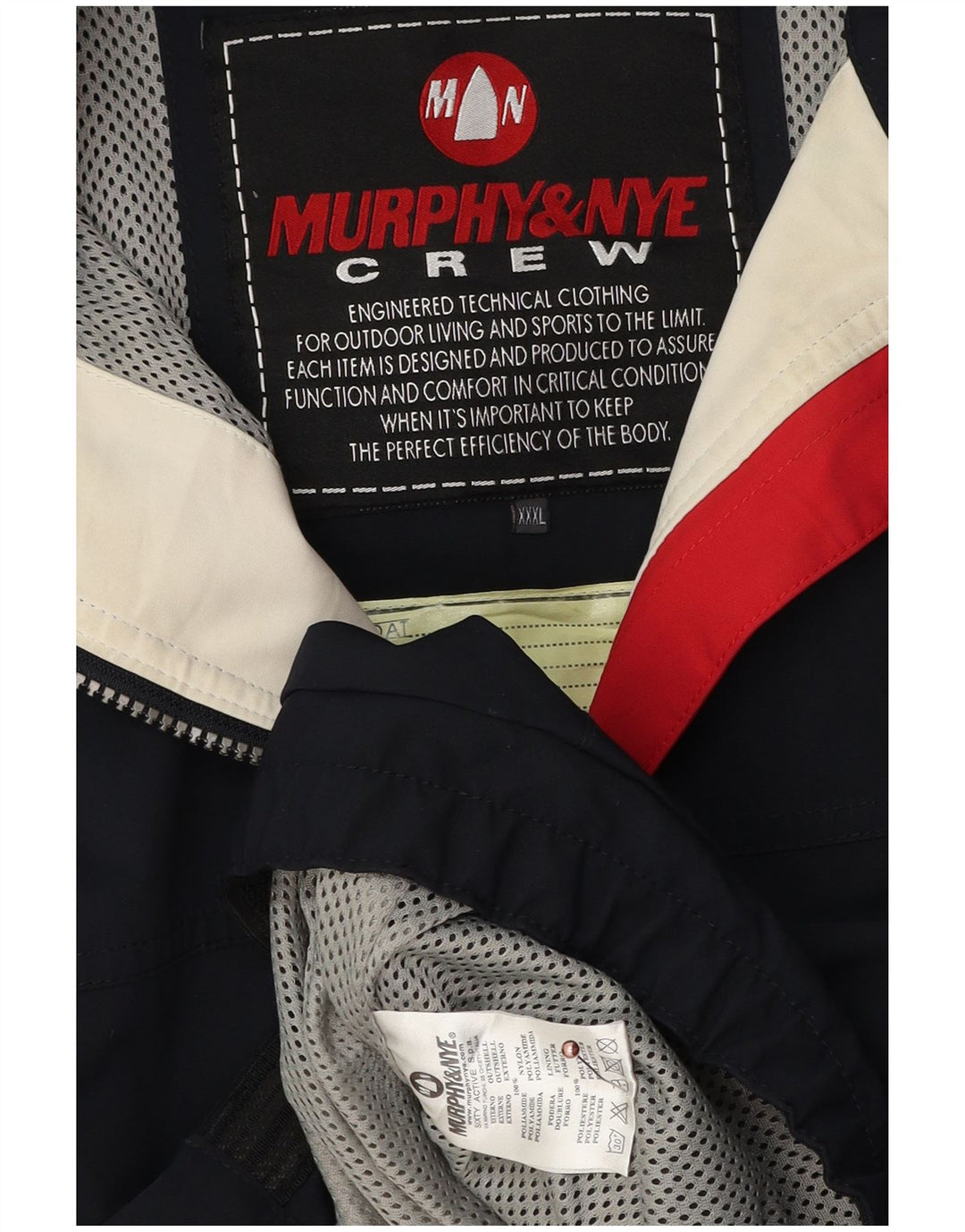 Murphy & Nye Chaqueta cortavientos para hombre UK 44 2XL Azul marino Colorblock