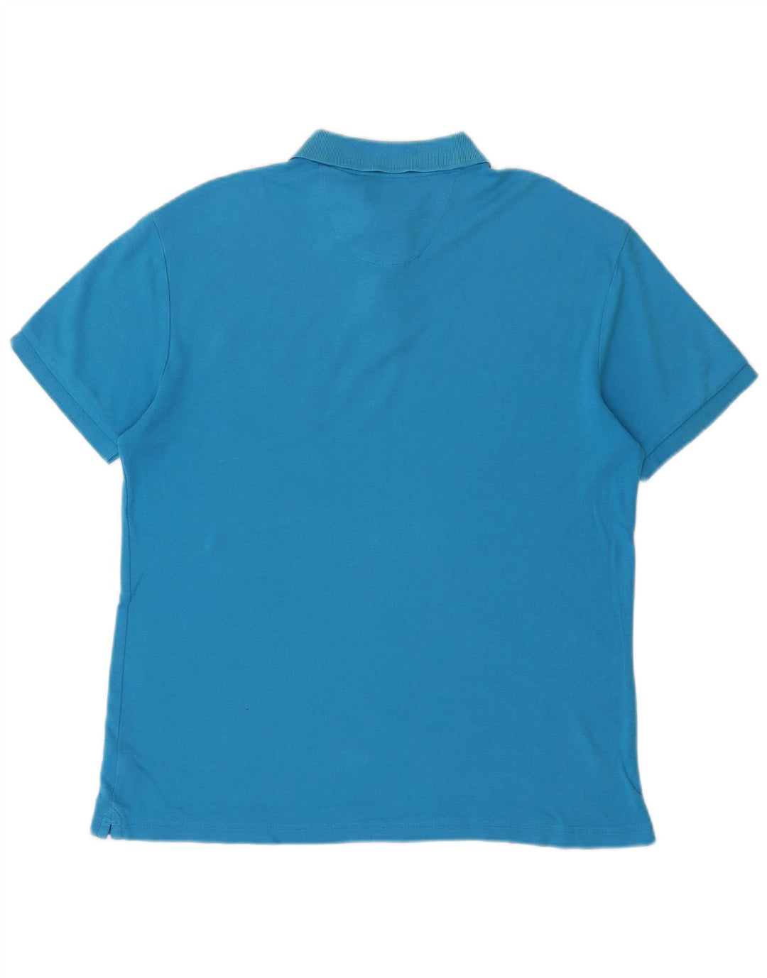 CHAPS Polo de ajuste personalizado para hombre de algodón azul medio