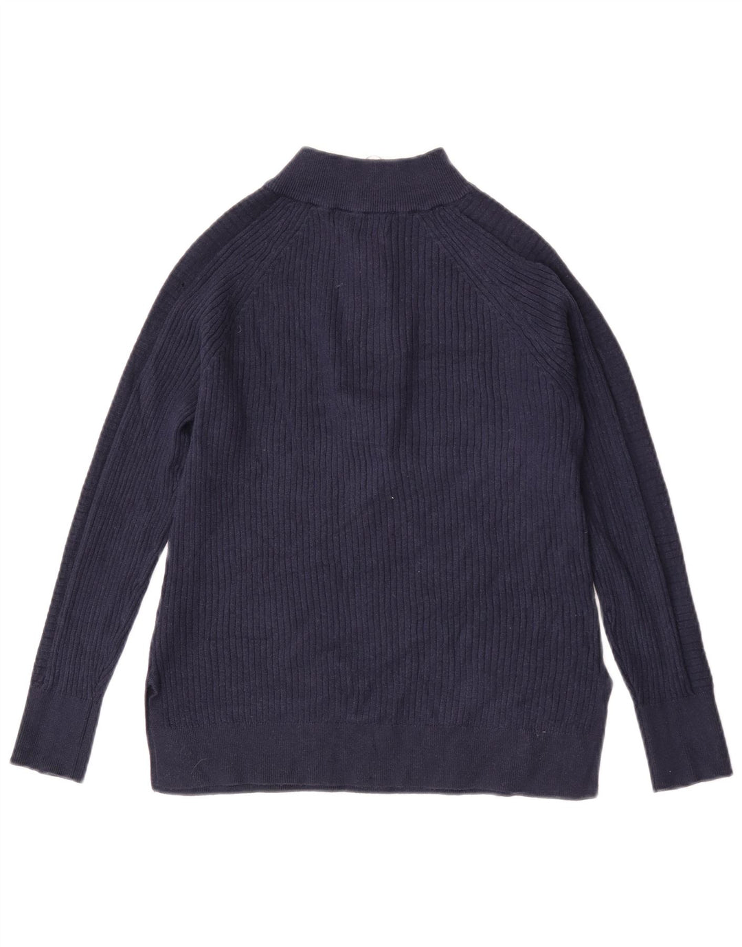 Marks & Spencer Jersey con cuello y cremallera para mujer UK 10 Small Azul marino