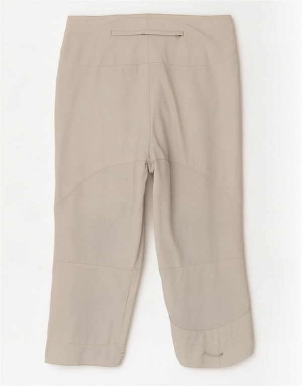Nike Pantalones Capri para Mujer UK 12 Medium W28 L20 Beige Nylon Deportes