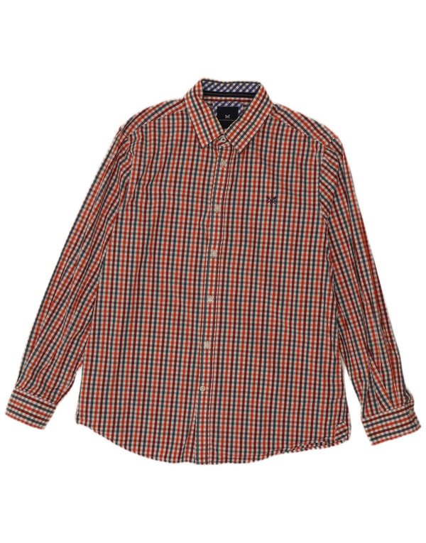Crew Clothing Camisa de corte clásico para hombre Algodón a cuadros multicolor grande