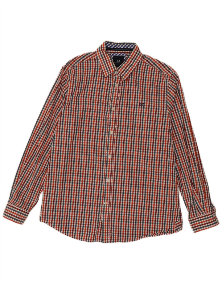 Crew Clothing Camisa de corte clásico para hombre Algodón a cuadros multicolor grande