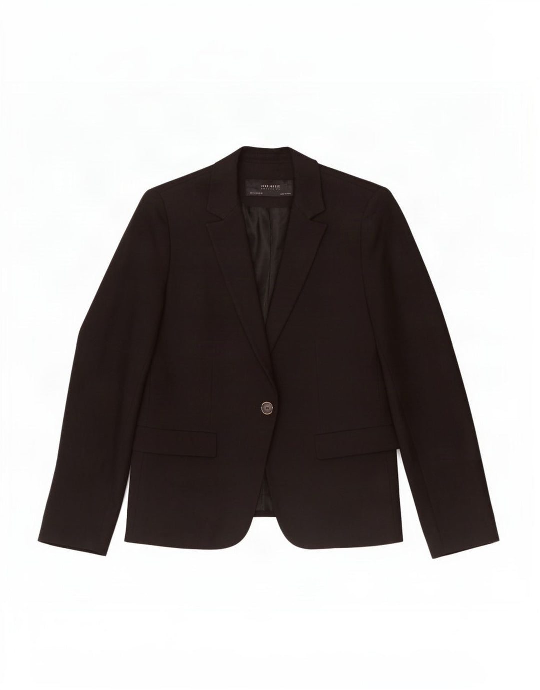 Zara Mujer Chaqueta Blazer De 1 Botón UK 10 Small Algodón Negro