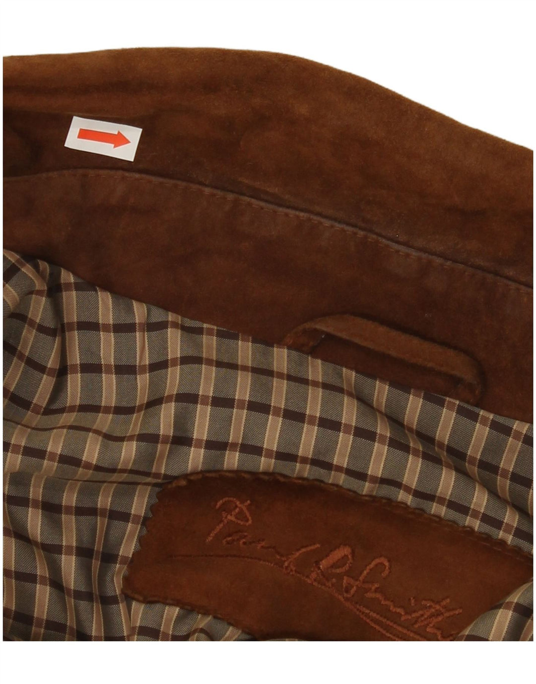 PAUL SMITH Chaqueta de ante para hombre IT 50 Cuero marrón grande